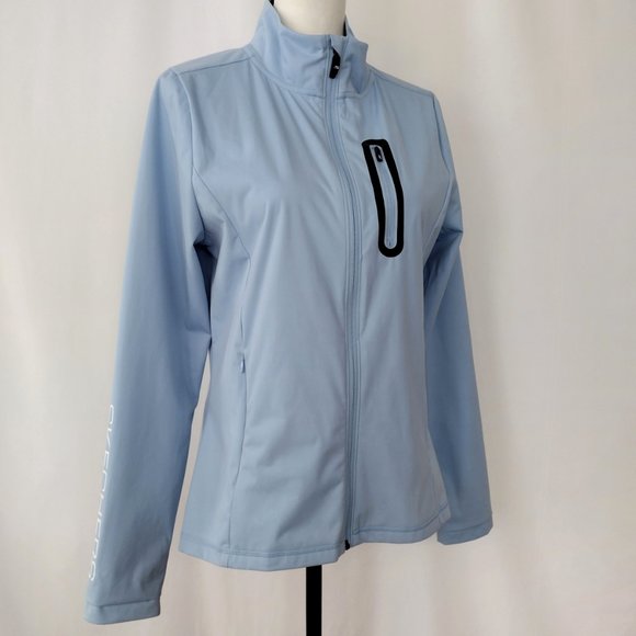 Skechers Go Shield Light Blue Zip Up Fitness Jacket - Picture 3 of 11